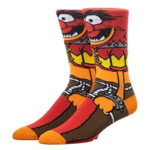 Animal From "The Muppets" Character Crew Socks, One Size Fits Most